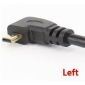Cable Mini HDMI macho a HDMI hembra en ángulo ascendente, 17 cm