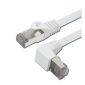 Cable de conexión UTP CAT5e recto a ángulo recto, 150 cm, blanco