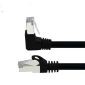 Cable de conexión UTP CAT5e recto a ángulo recto, 500 cm, negro