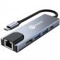 USB-C a HDMI 4K + Ethernet + USB 3.0 (x2) + Adaptador USB-C