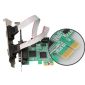 Tarjeta controladora serie/paralelo DIEWU PCI-E con soporte de perfil bajo