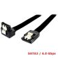 Cable SATA 3, 6Gbps, 45cm, con conector de 90°