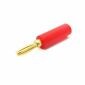 Conector banana chapado en oro Ángulo, Macho, Rojo