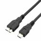 Cable USB-C a Micro USB 3.0 Tipo B (Micro BM/CM) Negro, 200 CM