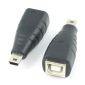 Adaptador USB Mini B macho a USB B hembra