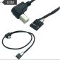 Cable USB tipo B macho a USB de 9 pines, 30 cm, negro