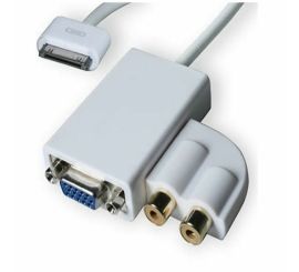 Conector de base para iPad de Apple a cable VGA + Audio