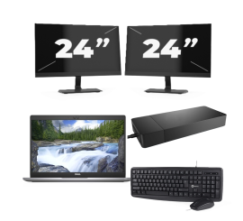Dell Latitude 5320 - Intel Core i5 11ª generación - 13 pulgadas - 16GB RAM - 256GB SSD - Windows 11 Home + 2x Monitor de 24 pulgadas