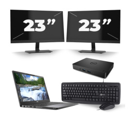 Dell Latitude 7300 - Intel Core i5-8.ᵃ Generación - 13 pulgadas - 8GB RAM - 256GB SSD - Windows 11 + 2x 23 pulgadas Monitor
