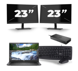 Dell Latitude 7420 - Intel Core i5-11.ᵃ Generación - 14 pulgadas - 16GB RAM - 256GB SSD - Windows 11 Home + 2x 23 pulgadas Monitor