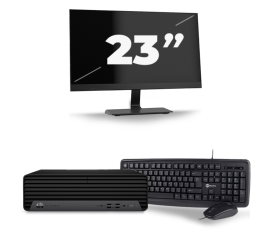 HP EliteDesk 800 G6 USFF - Intel Core i3-10.ª Generación - 8GB RAM - 256GB SSD - Windows 11 + 1x 23 Pulgadas Monitor