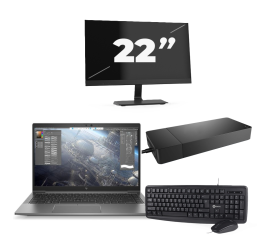 HP ZBook Firefly 14 G7 - Intel Core i7-10.ᵃ Generación - 14 pulgadas - 16GB RAM - 256GB SSD - Windows 11 Home + 1x 22 pulgadas Monitor