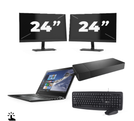 Microsoft Surface Laptop 4 - Intel Core i7-11.ᵃ Generación - 13 pulgadas - Touch - 16GB RAM - 512GB SSD - Windows 11 Home + 2x 24 pulgadas Monitor
